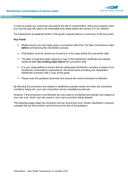 Chlorination guidance