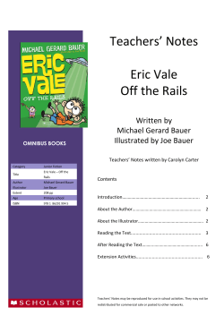 Teachers` Notes Eric Vale Off the Rails