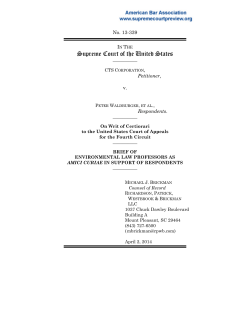 Brief for Environmental Law Professors in Support of Respondents