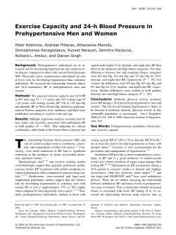 Exercise Capacity and 24-h Blood Pressure in Prehypertensive Men