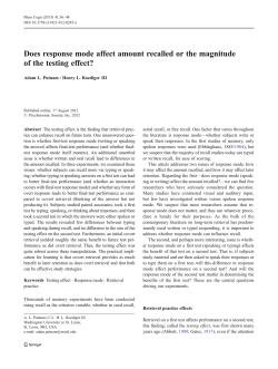 Does response mode affect amount recalled or the magnitude of the
