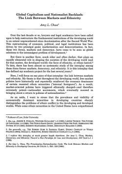 Global Capitalism and Nationalist Backlash: The Link Between