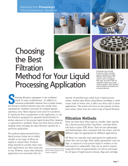 Choosing the Best Filtration Method for Your Liquid