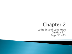 Ch. 2.1-Latitude and Longitude