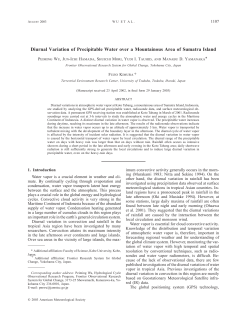 Diurnal Variation of Precipitable Water over a Mountainous Area of