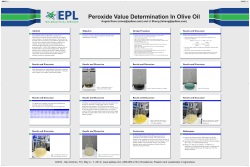 Peroxide Value Determination In Olive Oil