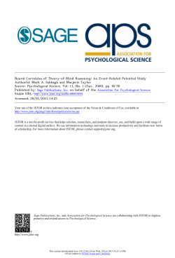 Neural correlates of theory of mind reasoning in adults and children.