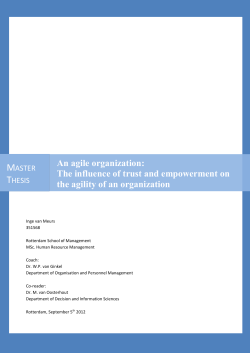 An agile organization - Erasmus Research Institute of Management