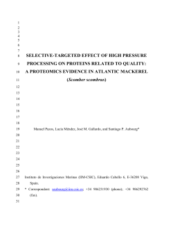 selective-targeted effect of high pressure processing on