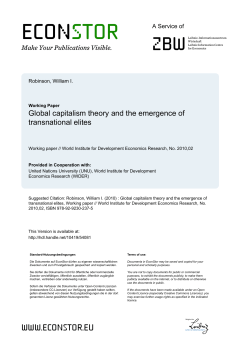 Global capitalism theory and the emergence of