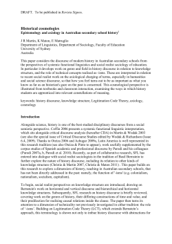 Historical cosmologies - Legitimation Code Theory