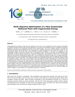 Multi-objective Optimization of a New Sustainable Methanol Plant
