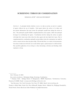screening through coordination