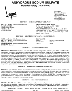 MSDS Anhydrous Sodium Sulfate