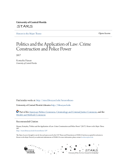 Politics and the Application of Law: Crime Construction and