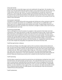 Practice Plan Documents