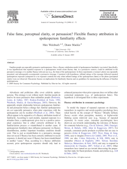 False fame, perceptual clarity, or persuasion? Flexible fluency