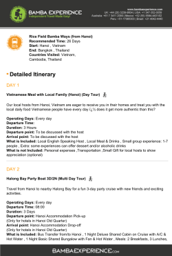 Rice Field Bamba Ways (from Hanoi)