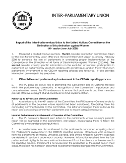 INTER-PARLIAMENTARY UNION
