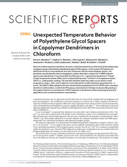 Unexpected Temperature Behavior of Polyethylene Glycol