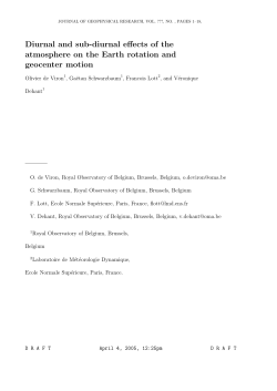 Diurnal and sub-diurnal effects of the atmosphere on the Earth