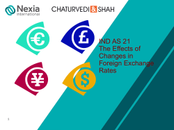 IND AS 21 The Effects of Changes in Foreign Exchange Rates