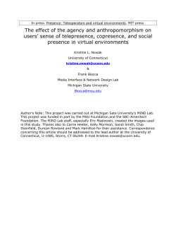 The effect of the agency and anthropomorphism on