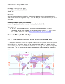 Lab Exercise 1: Using Online Maps Part 1: Determining