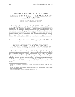 CORROSION INHIBITION OF CrMo STEEL SURFACE IN 0.5 M