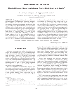 Effect of Electron Beam Irradiation on Poultry Meat Safety and Quality