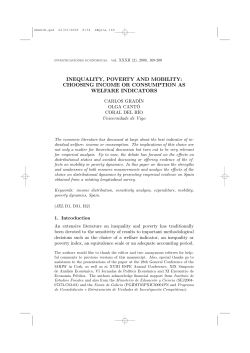 inequality, poverty and mobility: choosing income or consumption as