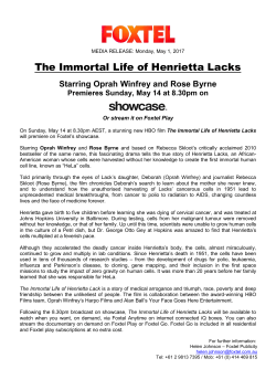 The Immortal Life of Henrietta Lacks