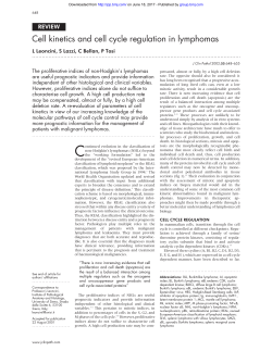Cell kinetics and cell cycle regulation in lymphomas