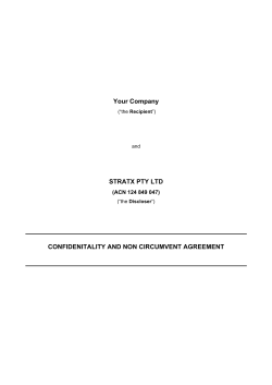 Confidentiality Agreement