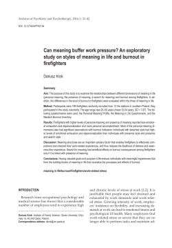 Can meaning buffer work pressure?
