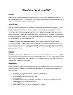 Klinefelter Syndrome-XXY