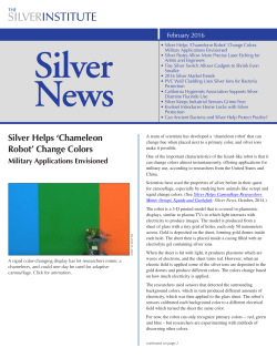 Silver Helps `Chameleon Robot` Change Colors