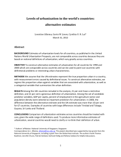 Levels of urbanization in the world`s countries: alternative estimates