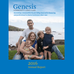 2016 Annual Report - Genesis Community Loan Fund