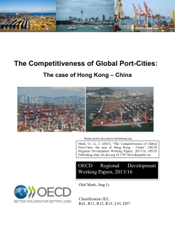 The Competitiveness of Global Port-Cities