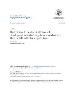 The UK Should Lead -- Not Follow