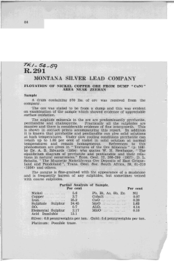 MONTANA SILVER LEAD COMPANY