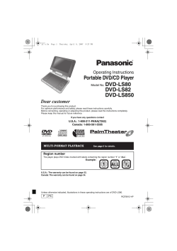 Portable DVD/CD Player DVD-LS82 DVD-LS850