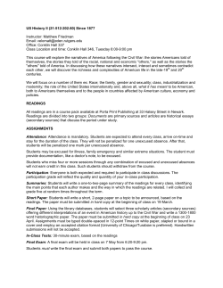 US History II (21:512:202.60) Since 1877