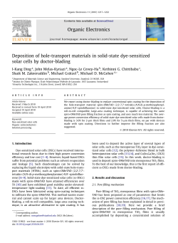 Deposition of hole-transport materials in solid-state dye