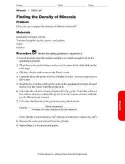 Finding the Density of Minerals