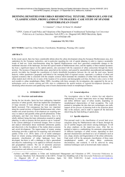 defining densities for urban residential texture