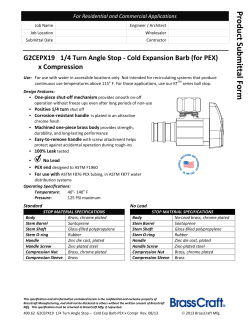400.62 G2CEPX19 1/4 Turn Angle Stop &ndash; Cold Exp
