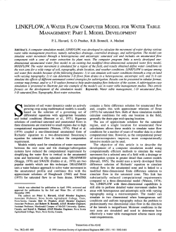 LINKFLOW, AWATER FLOW COMPUTER MODEL FOR WATER