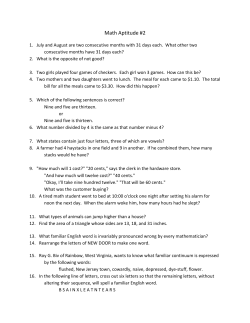 Math Aptitude #2